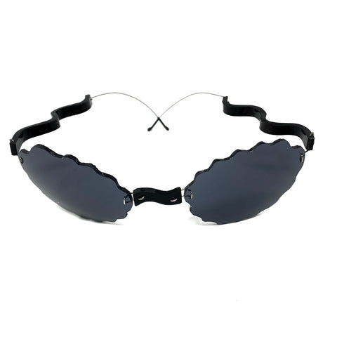 Micromega Crazy Collection Plexiglass Scalloped Sunglasses jewelsunderthesea 