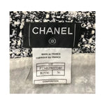 Chanel Black White Fantasy Tweed Fringe Skirt Tag - Jewelsunderthesea
