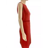 Christian Lacroix Paris Red Crochet Sleeveless Dress Side - Jewelsunderthesea