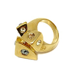 Louis Vuitton M68716 Trunkies Accumulation Ring in Gold Size 7 jewelsunderthesea 