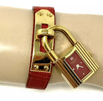 Hermès Gold Kelly Watch in Red Alligator jewelsunderthesea 