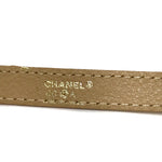 Chanel Vintage Belt Tan Patent Leather Gold Buckle Size 34 | Medium-Jewelsunderthesea