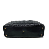 CHANEL Black Boston Top Handle Bag in Quilted Caviar jewelsunderthesea 