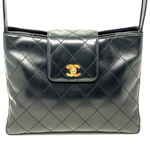 Chanel Black Quilted Classic Squared Medium Shoulder Bag 99P Jewelsunderthesea 