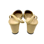 CHANEL Slingbacks Beige & Black Goatskin & Grosgrain G31318 Size 42 jewelsunderthesea 