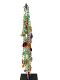 Carlo Zini Milano Crystal Cascading Multi Colored Long Necklace-Jewelsunderthesea 