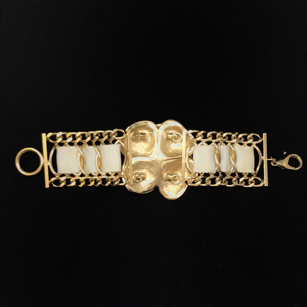 Chanel Vintage Matelasse Chain Bracelet
