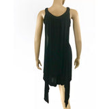 Chanel 09P Black Sleeveless Dress with Cape Scarf Size US2 IT36 - Jewelsunderthesea