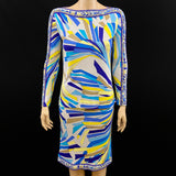 Emilio Pucci 2PC Abstract Print Silk Jersey Skirt Long Sleeve Top 42 | 8 Jewelsunderthesea 