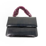 Darby Scott Mini Necklace Handbag in Black Lizard and Garnet jewelsunderthesea 