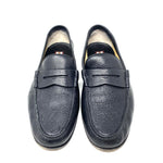 Star Artioli Mens Black Pebble Leather Penny Loafer Shoes Size 11.5D jewelsunderthesea 