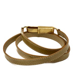 Chanel Vintage Belt Tan Patent Leather Gold Buckle Size 34 | Medium-Jewelsunderthesea