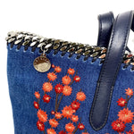 Stella McCartney Falabella Desert Embroidered Flowers Denim Tote Bag jewelsunderthesea 