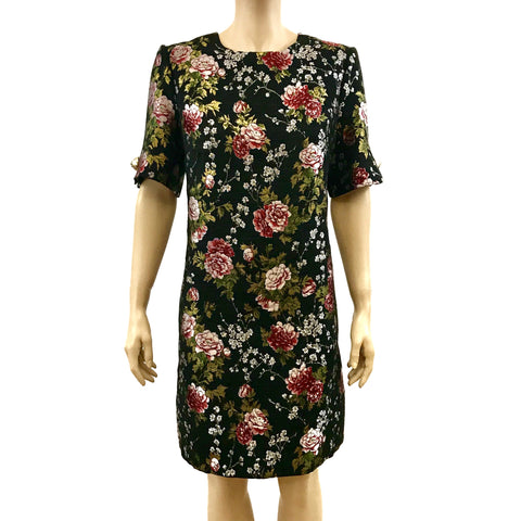 Dolce & Gabbana Baroque Rose Jacquard Dress Size US10 | IT44 jewelsunderthesea 