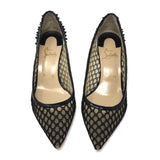 Christian Louboutin Black Guni Mesh Spike 55mm Pumps Size US7.5 | IT38- Jewelsunderthesea