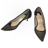 Christian Louboutin Black Guni Mesh Spike 55mm Pumps Size US7.5 | IT38- Jewelsunderthesea