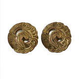 Isabel Canovas Vintage 80's Large Swirl Clip Earrings- Jewelsunderthesea