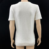 Oscar De La Renta Jeweled and Pearl White Sweater Size Large