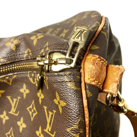 Louis Vuitton Keepall 55 Monogram Canvas Leather Duffel Bag - Boca Pawn