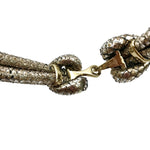 Oscar De La Renta Cashmere Jeweled Knit Jacket and Snake Skin Belt