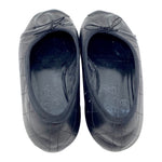 CHANEL Black Leather Quilt Cambon Ballet Flats Size 38 | 7.5 G24712 jewelsunderthesea 