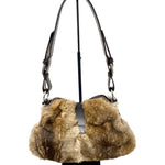 Dolce & Gabbana Fur Leather Satchel Shoulder Bag jewelsunderthesea 