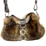 Dolce & Gabbana Fur Leather Satchel Shoulder Bag jewelsunderthesea 