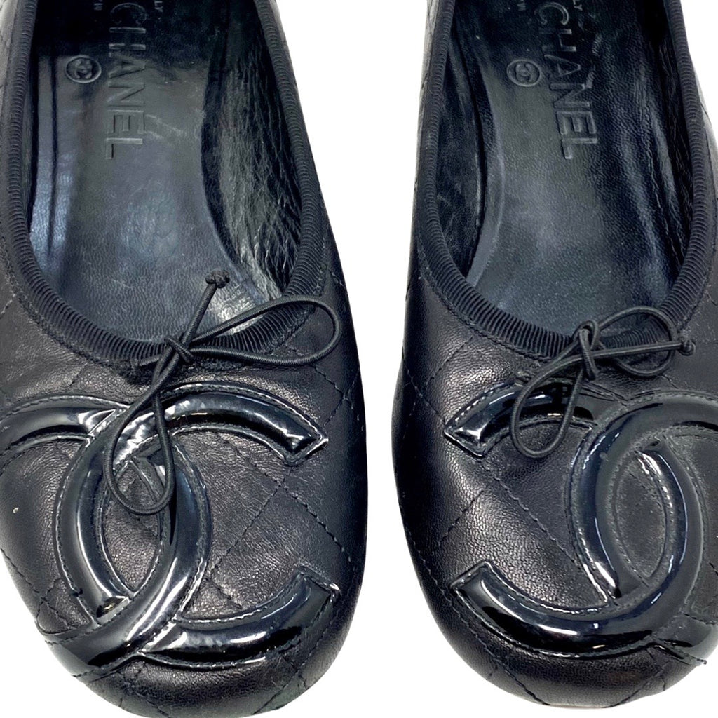 CHANEL Leather Cambon Ballet Flats Size 38 | 7.5 –