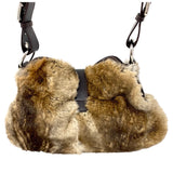 Dolce & Gabbana Fur Leather Satchel Shoulder Bag jewelsunderthesea 